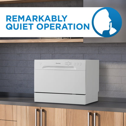 Danby 6 Place Setting Countertop Dishwasher - White