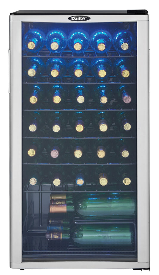 Danby 36 Bottle Wine Cooler -  Platinum with Black Sides